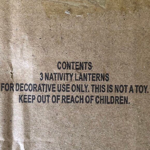 Wood Nativity Lantern Decor LED Candle Set of 3 - Picture 8 of 8